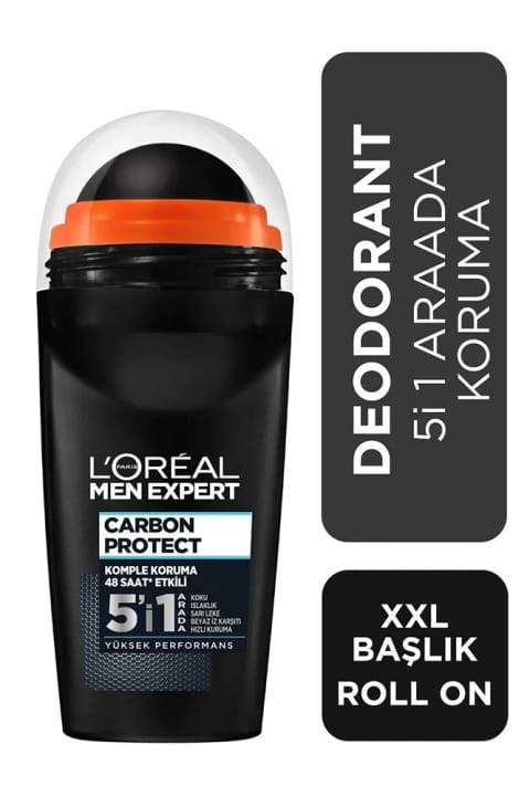 L'Oreal Paris سوپر کربن محافظت آنتی پرسپیرنت ۵ در ۱ رول آن مردانه