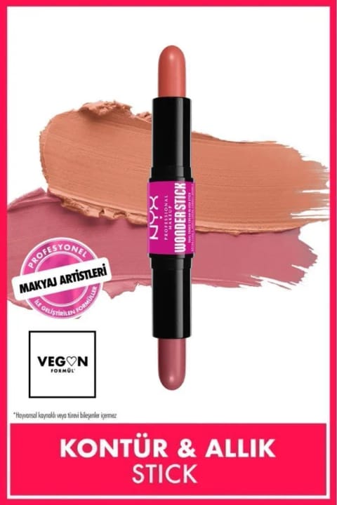 NYX Professional Makeup Wonder Stick چوب کرم رژگونه دوطرفه - عسلی