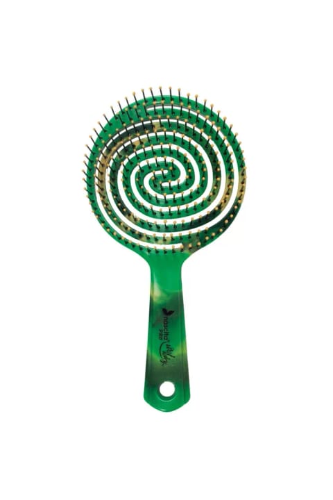 برس بازکننده و شانهکننده مو سهبعدی Nascita Pro طرح مرمر بزرگ سبز NASFPRO00037GR