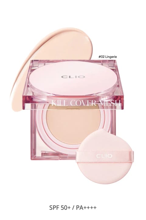 کوشن مرطوبکننده و درخشان CLIO Kill Cover Mesh Glow + رفیل — 2 Lingerie