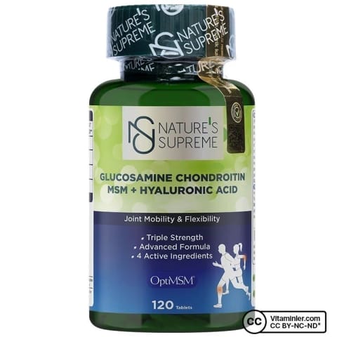 Nature's Supreme Glucosamine Chondroitin MSM + Hyaluronic Acid 120 قرص