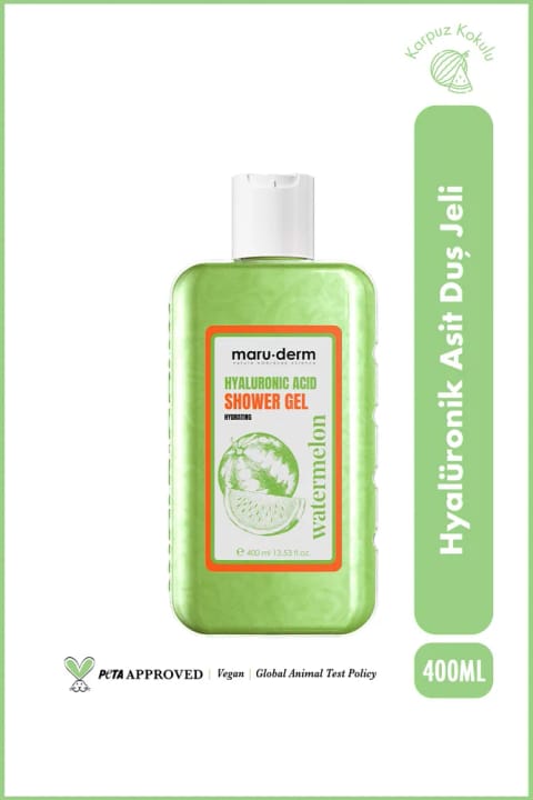 Maru.Derm Hyaluronic Acid Shower Gel 400 ML – فرمول مرطوب‌کننده | ضد خشکی...