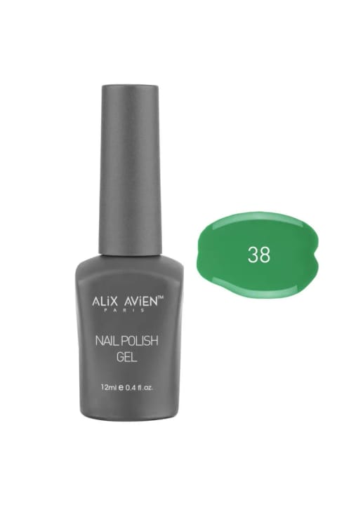 Alix Avien ژل پولیش سبز تیره دائمی UV - 12 میلیلیتر