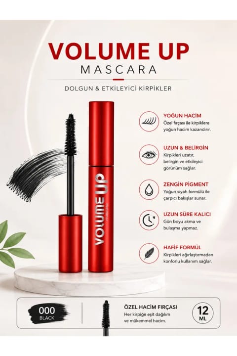 Flormar Volume Up مشکی ماسکارا ۱۲ میلیلیتر
