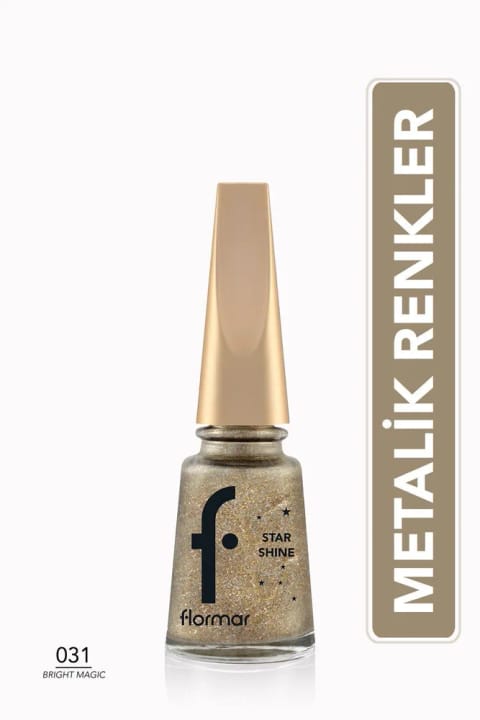 لاک ناخن متالیک براق فلورمار - Star Shine - رنگ 031 Bright Magic