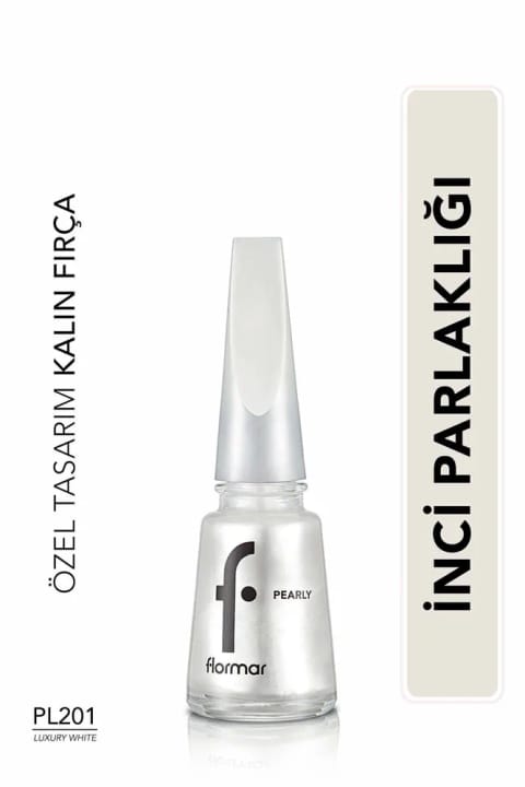 Flormar لاک ناخن مرواریدی (سفید) - PL201 Luxury White