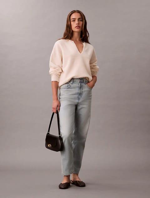شلوار جین تیپر زنانه Calvin Klein