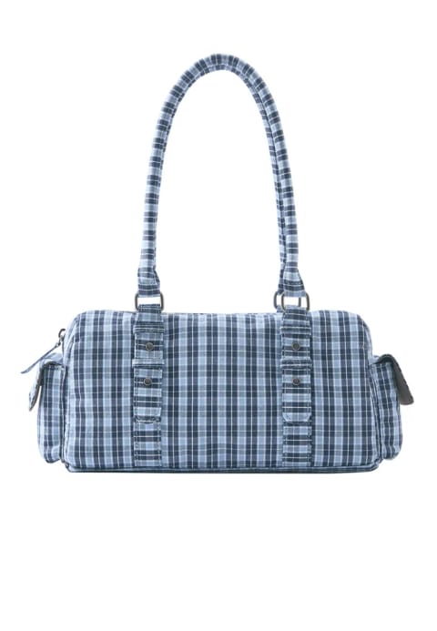 کیف دوشی طرح چهارخانه Pull&Bear