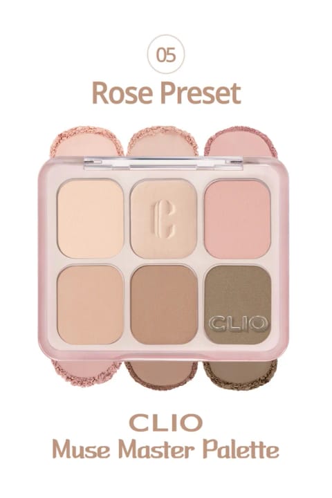 پالت سایه چشم ۶ رنگ CLIO Muse Master Palette (05 Ro...