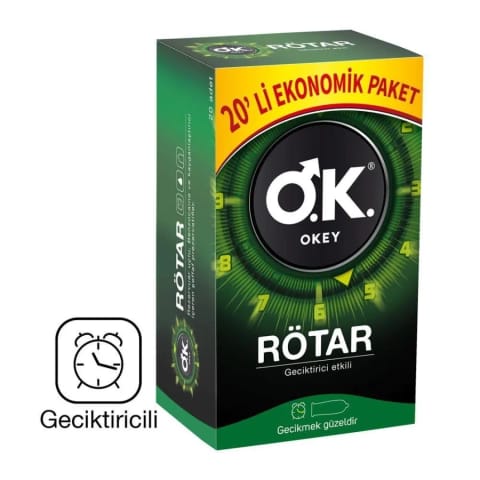Okey کاندوم تأخیری بسته اقتصادی ۲۰ عددی