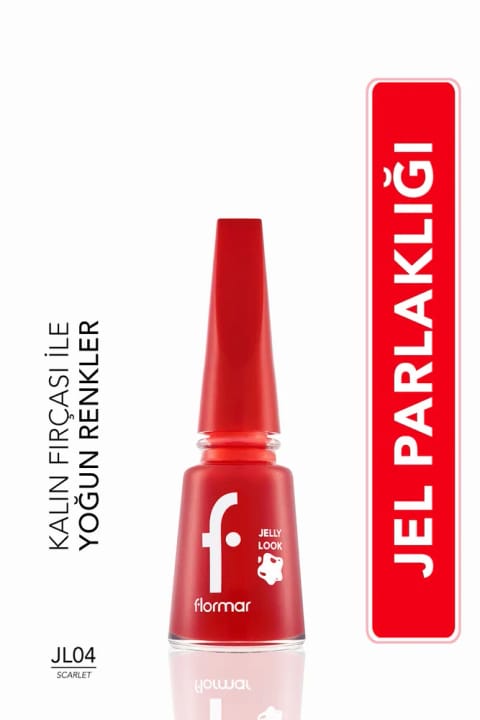 لاک ناخن Flormar Jelly Look - اسکارلت JL04