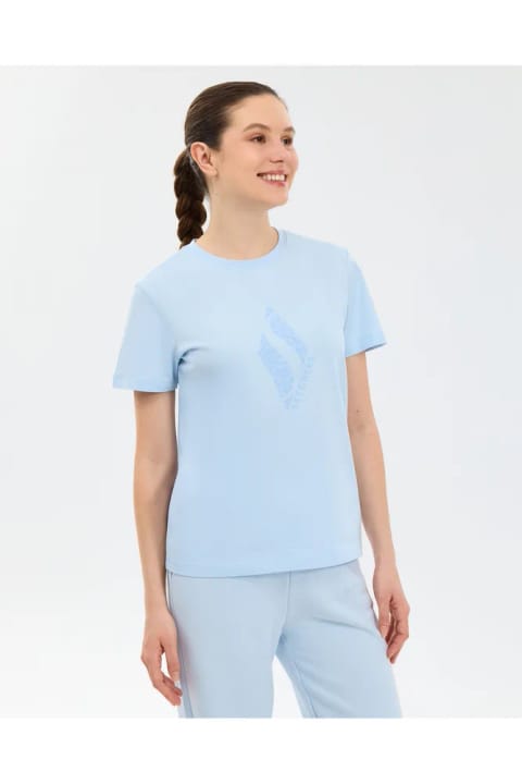 SKECHERS تیشرت گرافیکی زنانه فیت معمولی آبی S2610057-0721