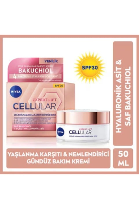 NIVEA Cellular Expert Lift کرم روز ضد پیری با باکوشیول خالص و هیالورونیک اسید ۵۰ میلیلیتر