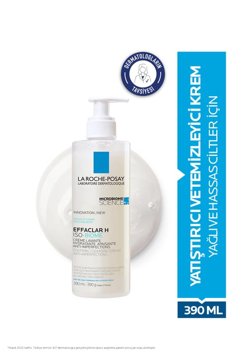 La Roche Posay Effaclar H ISO-BIOME کرم شستشو برای پوست چرب و حساس