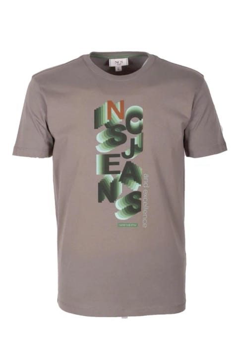 NCS تیشرت آستین کوتاه یقه گرد اسلیم فیت سبز زیتونی ۱۰۰٪ پنبه (جین)