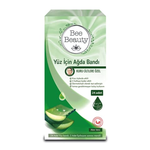 Bee Beauty نوار اپیلاسیون صورت آلوئه ورا ۲۴ عددی