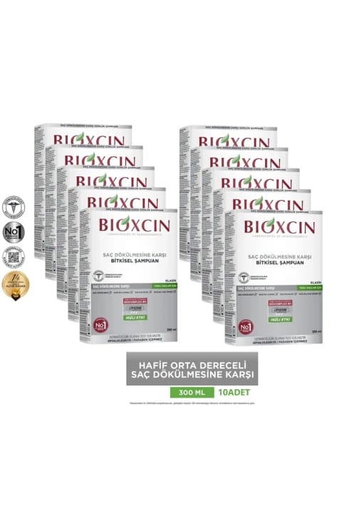 شامپو جنسیس بیوکسین کلاسیک مخصوص موهای چرب 10×300 میلیلیتر