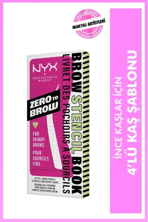 NYX Professional Makeup Zero to Brow شابلون ابرو برای ابروهای نازک - Skinny Brow