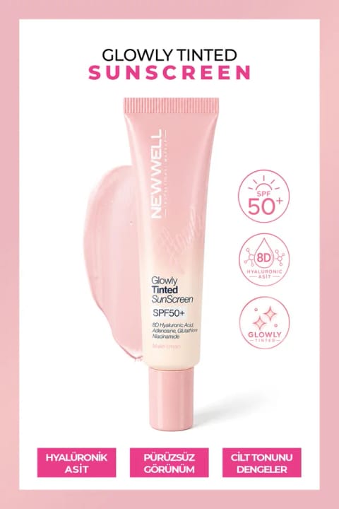 نیو ول گلوولی تینت دار ضد آفتاب معدنی SPF50+