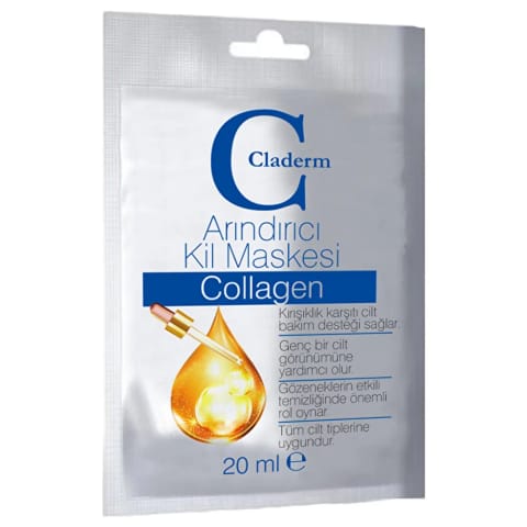 Claderm ماسک خاک رس پاککننده Collagen 20 میلیلیتر