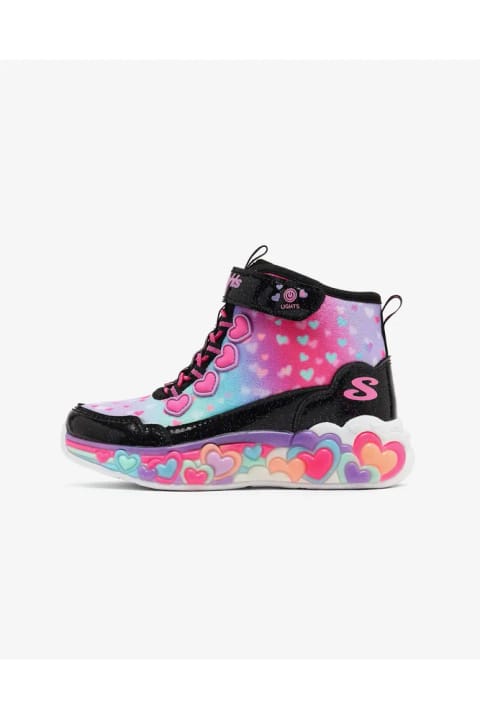 SKECHERS ETERNAL HEART LIGHTS بوت چراغدار مشکی دختر بزرگسال 303262L BKMT