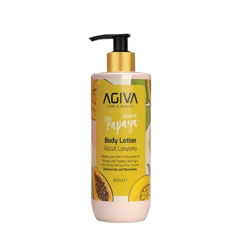 Agiva Care & Beauty لوسیون بدن مانگو و پاپایا 500 میلی‌لیتر