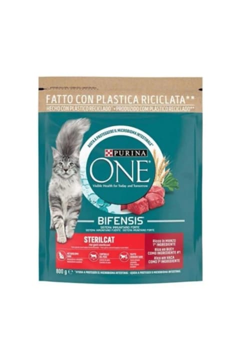 Purina One Steril غذای گربه عقیمشده با گوشت گاو 800 گرم