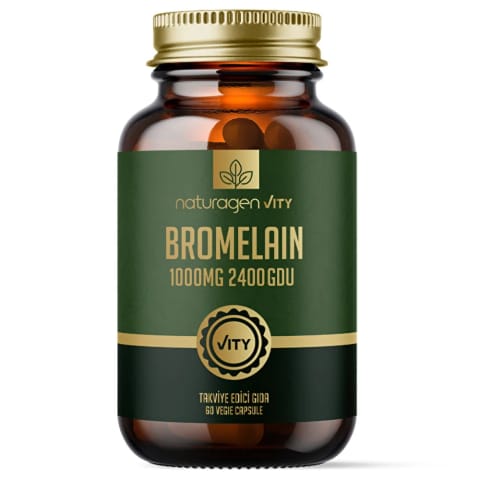 Naturagen Bromelain 2400 GDU مکمل غذایی 60 کپسول 1000mg