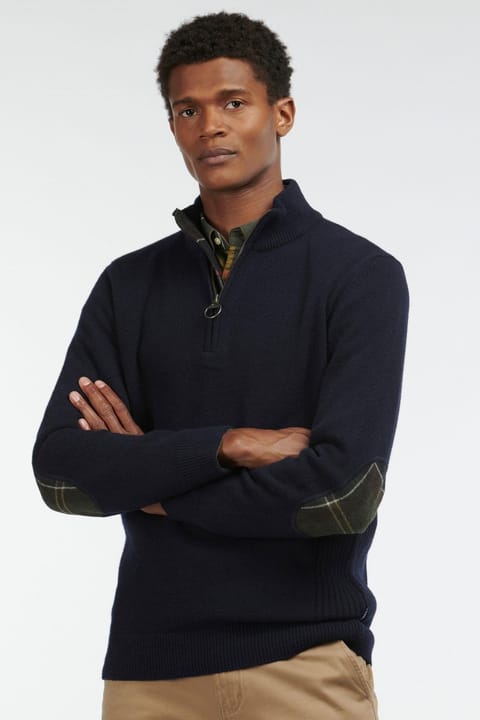پلیور بافت نیمه‌زیپ Barbour Holden NY91 Navy