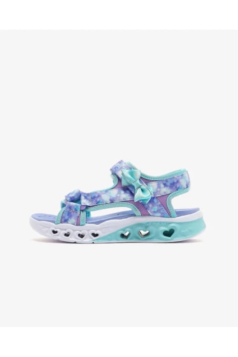 SKECHERS صندل Flutter Hearts دختر بزرگ لاوندر با چراغ