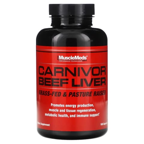 Musclemeds Carnivor گوشت گاو علفخور B1+LİV52+IRON+FOLATE+COPPER+CHOLİNE+AMİNO ۱۸۰ کپسول