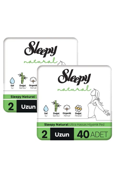 Sleepy Natural نواربهداشتی فوق حساس بلند ۸۰ عددی