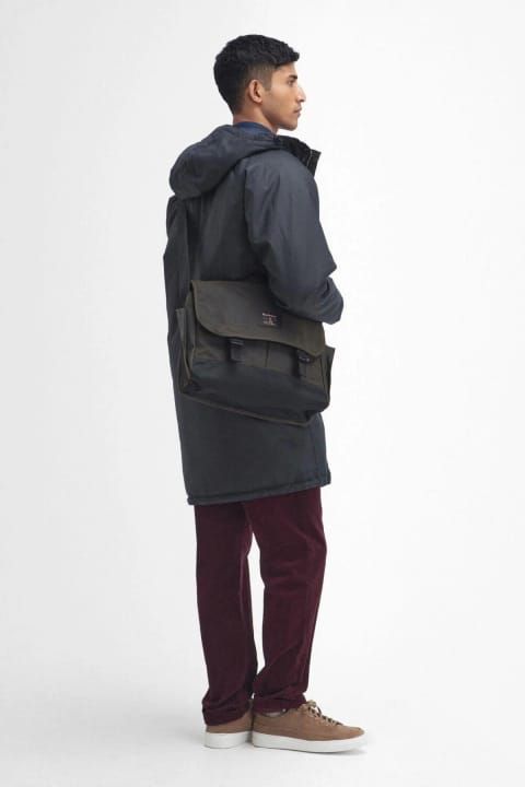 کیف پستچی Barbour Field Yağlı Ol71 زیتونی