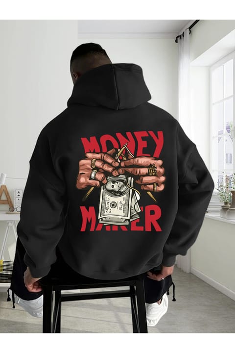 سویشرت اورسایز چاپدار Money Maker یونیسکس uyguntarz