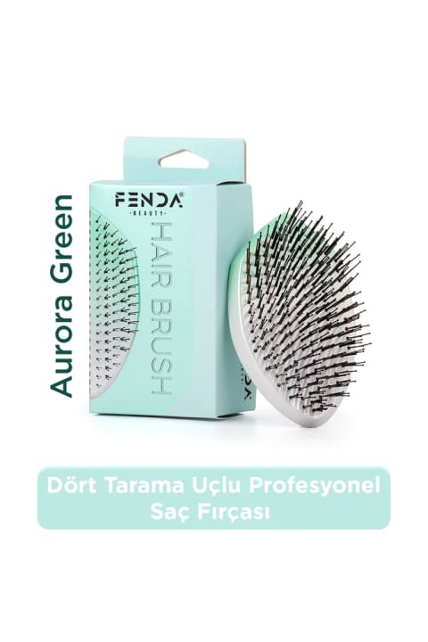 براش موی بیضی سبز ۴ ردیفه حرفه‌ای Fenda FNDFPRO00002GR