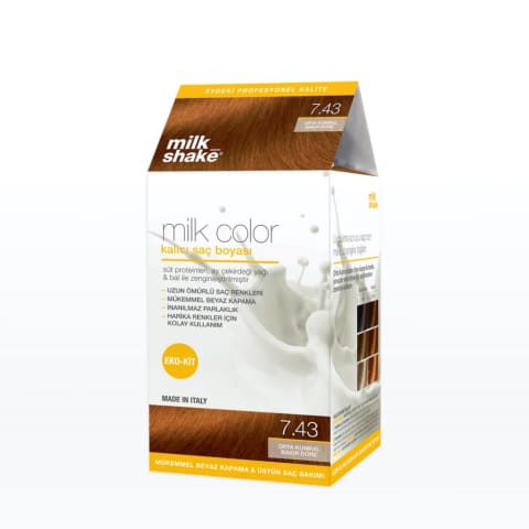 milk_shake Milk Color Eko رنگ موی دایم ست 7.43 بلوند مسی متوسط