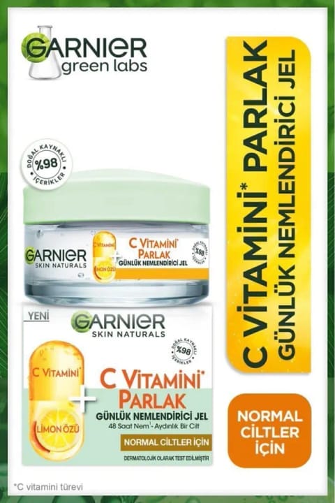 گارنیر کرم مرطوبکننده ژلهای روشنکننده روزانه با ویتامین C (ویتامین C + L...)