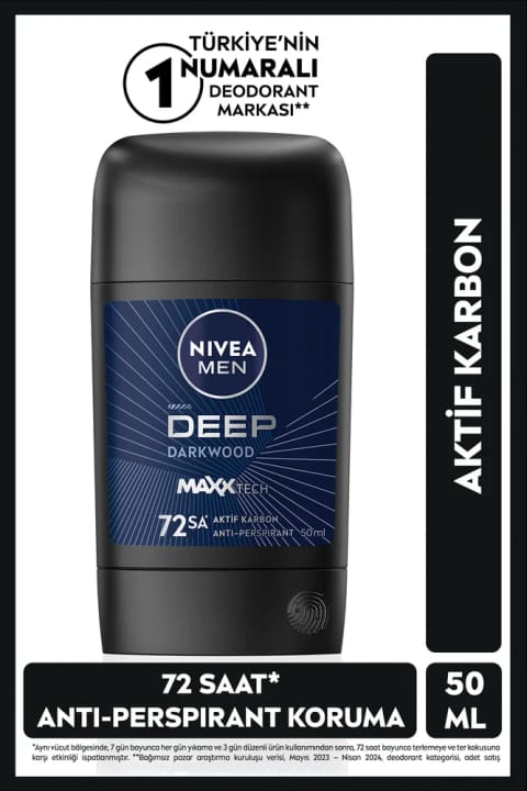 NIVEA MEN استیک دئودورانت Deep Darkwood 50ml