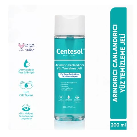 Centesol شوینده صورت پاککننده و شادابکننده ۲۰۰ میلیلیتر