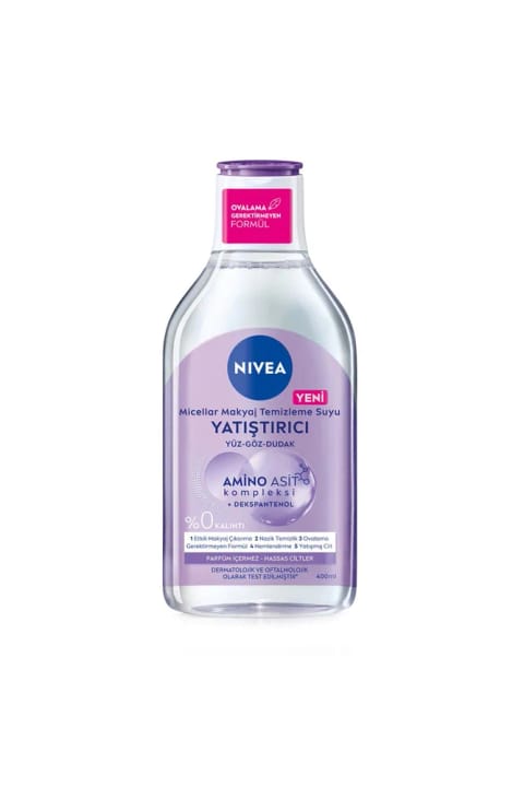 NIVEA میسلار واتر پاککننده آرایش تسکیندهنده صورت، چشم و لب ۴۰۰ میلیلیتر
