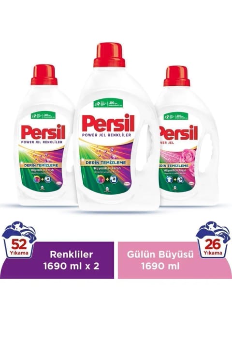 Persil مایع ۲x Color (رنگی) ۱x Gülün Büyüsü مایع لباسشویی ۷۸ ش...