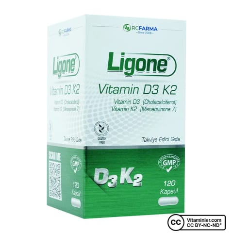 Ligone ویتامین D3 K2 120 کپسول