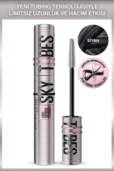 Maybelline New York Lash Sensational Sky Tubes Tubing Mascara - Very Black