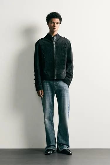 CROPPED FIT JACKET WITH SHOULDER TABS