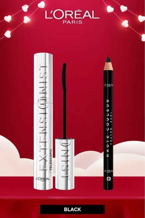 L'Oreal Paris Extensionist Mascara + Haute Couleur Noir Silk خط چشم