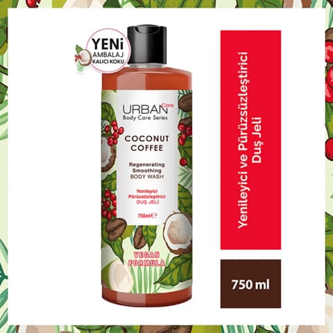 Urban Care Coconut Coffee دوش ژل ترمیم‌کننده و صاف‌کننده ۷۵۰ میلی‌لیتر