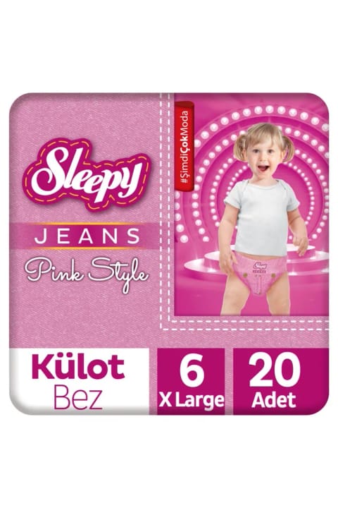 Sleepy Pink Jeans شورت آموزشی سایز 6 ایکسلارج 20 عددی