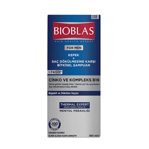 Bioblas Men شامپو ضد شوره و ریزش مو ۳۶۰ میلیلیتر