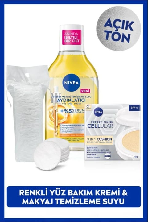 NIVEA Micellar آرایش پاک کن 400ml و Cellular Expert Cushion صورت روز...