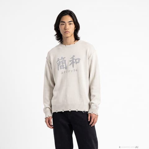 بافت مردانه کرم Regular Fit UNITED4